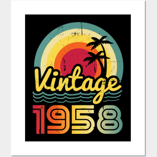 Vintage 1958 Made in 1958 65th birthday 65 years old Gift Posters and Art